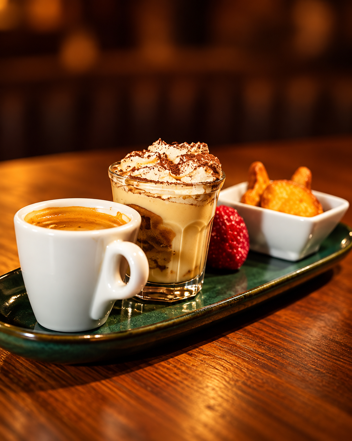 Café, tiramisu et douceurs en fin de repas